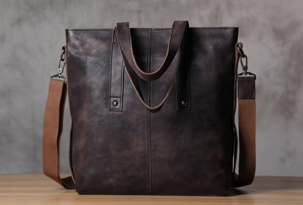 Handmade Leather handbag purse tote shoulder bag for women leather shopper bag