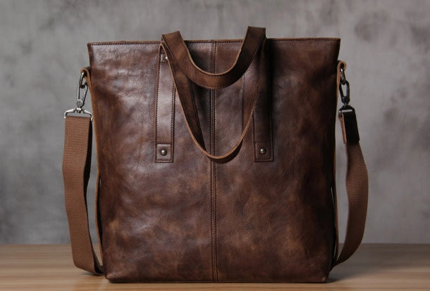 Handmade Leather handbag purse tote shoulder bag for women leather shopper bag