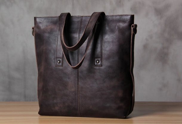 Handmade Leather handbag purse tote shoulder bag for women leather shopper bag