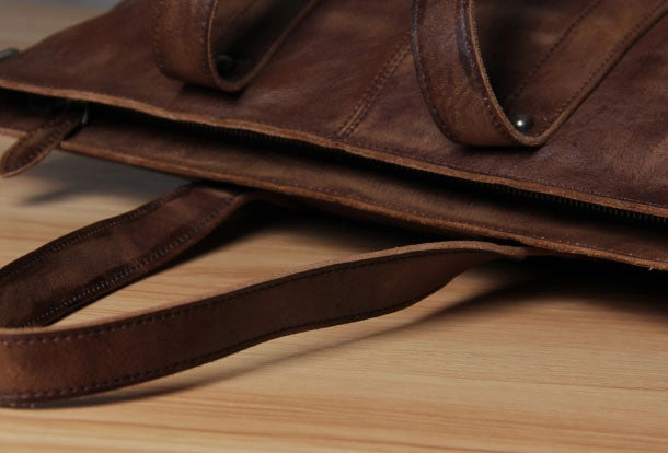Handmade Leather handbag purse tote shoulder bag for women leather shopper bag