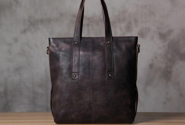 Handmade Leather handbag purse tote shoulder bag for women leather shopper bag