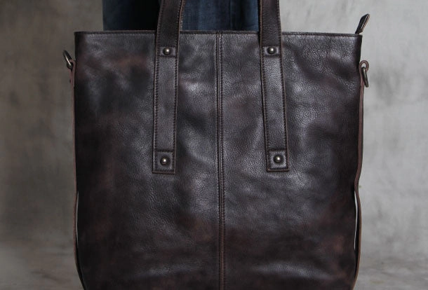 Handmade Leather handbag purse tote shoulder bag for women leather shopper bag