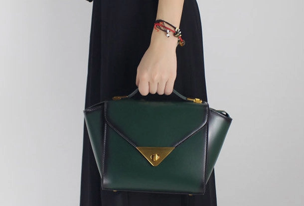 Handmade Leather handbag shoulder bag winged for women leather crossbody bag
