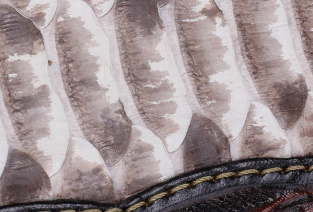Handmade leather Long raw python skin wallet leather men clutch Tooled wallet
