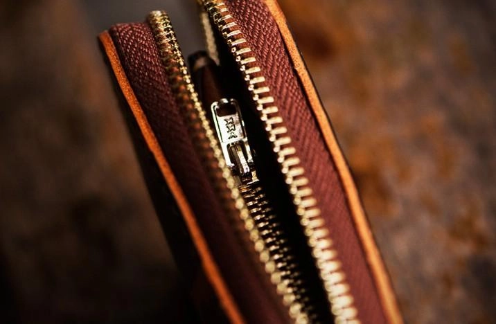 Handmade Leather Men Camouflage Cool Leather Wallet Long Phone Clutch Wallets for Men
