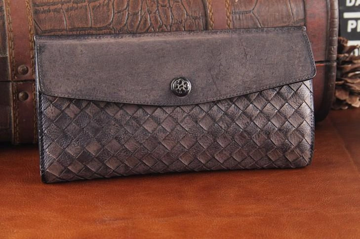 Handmade Leather Mens Clutch Cool Braided Wallet Clutch Wristlet Wallet for Men