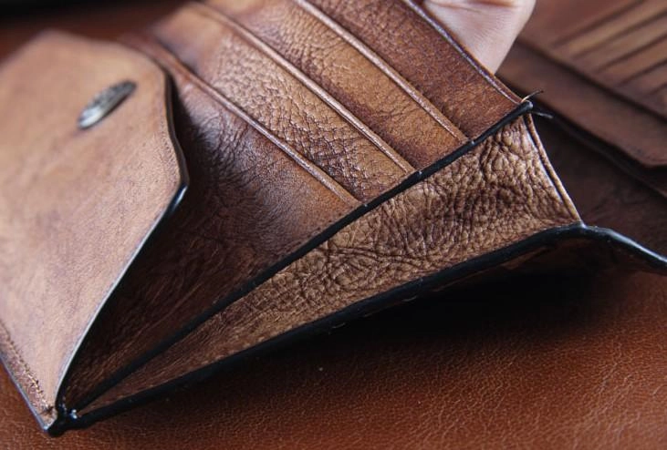 Handmade Leather Mens Clutch Cool Braided Wallet Clutch Wristlet Wallet for Men