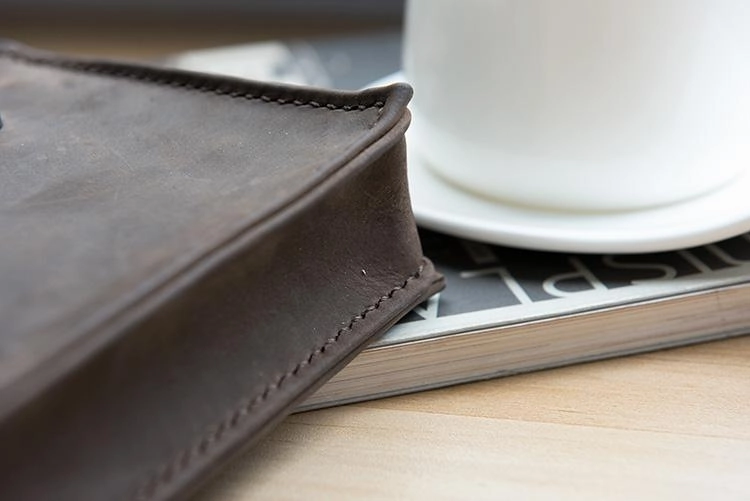 Handmade Leather Mens Clutch Cool Large Wallet Clutch Wristlet Wallet for Men