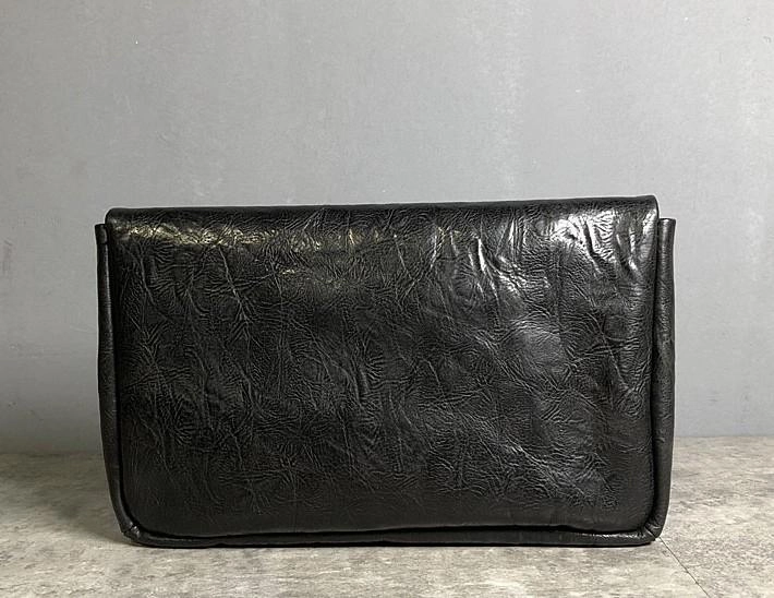 Handmade Leather Mens Clutch Cool Slim Wallet Zipper Clutch Wristlet Wallet for Men