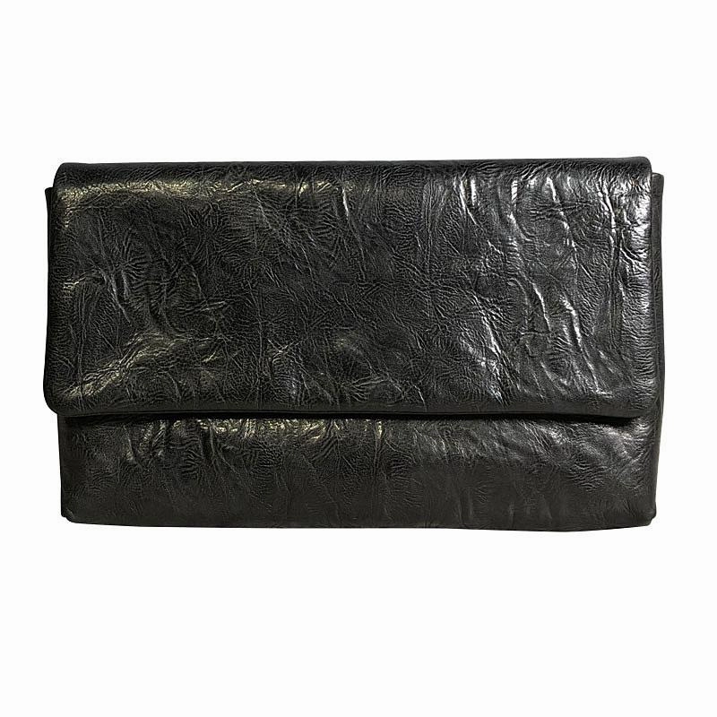 Handmade Leather Mens Clutch Cool Slim Wallet Zipper Clutch Wristlet Wallet for Men