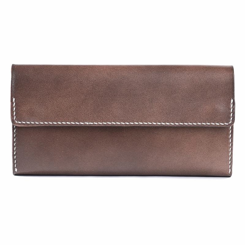 Handmade Leather Mens Clutch Wallet Cool Leather Wallet Long Phone Wallets for Men