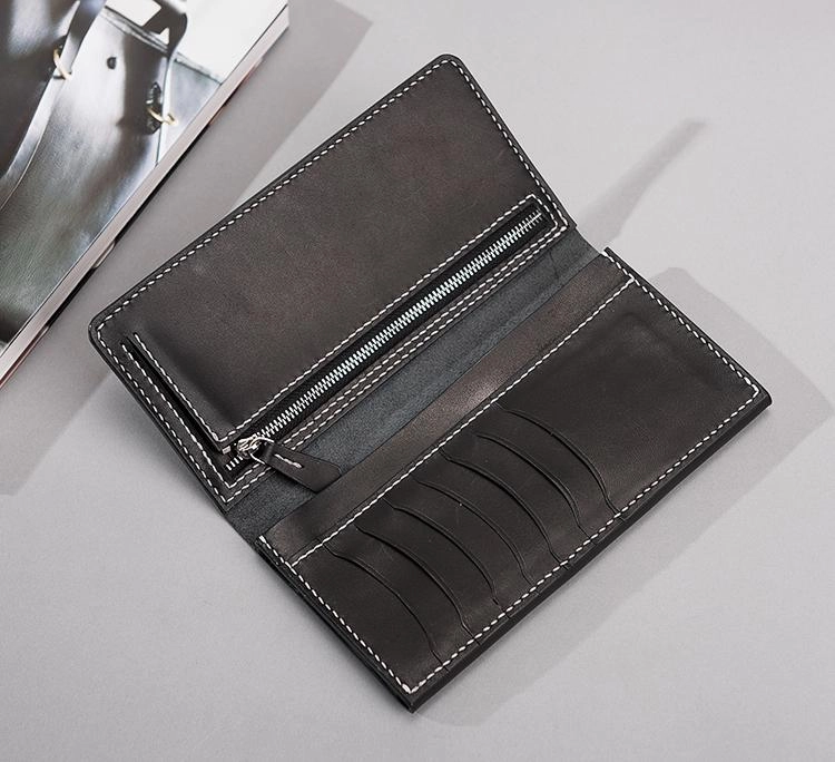Handmade Leather Mens Clutch Wallet Cool Leather Wallet Long Phone Wallets for Men
