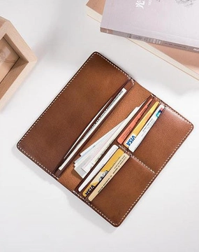 Handmade Leather Mens Clutch Wallet Cool Leather Wallet Long Phone Wallets for Men