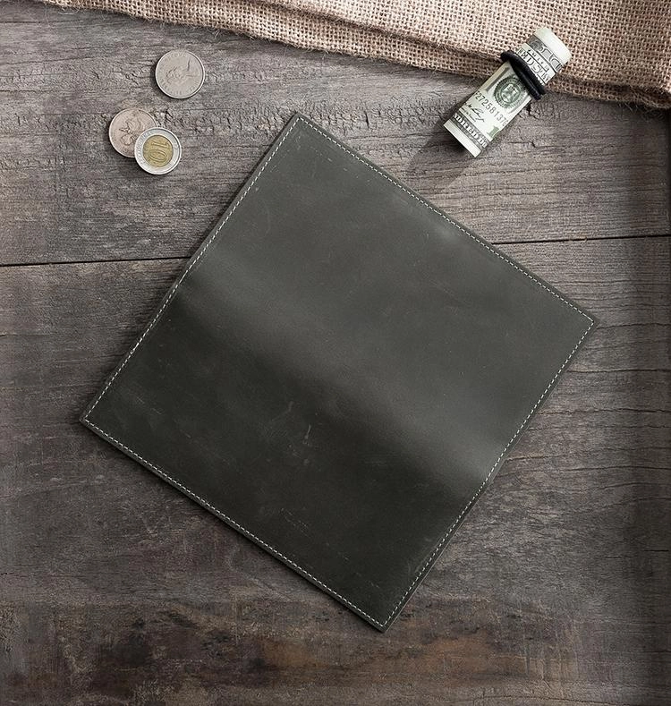 Handmade Leather Mens Clutch Wallet Cool Leather Wallet Long Phone Wallets for Men