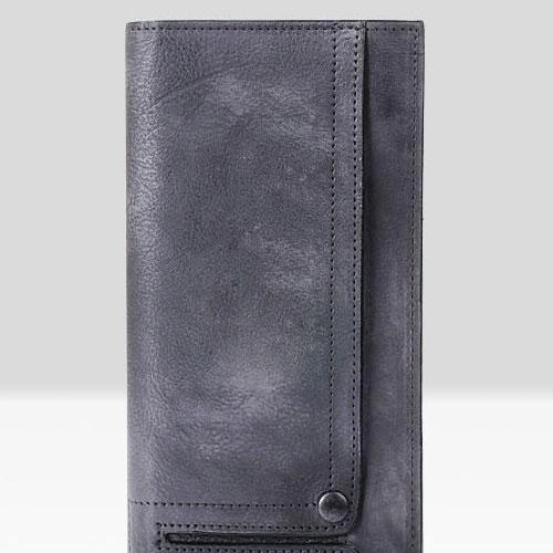 Handmade Leather Mens Cool Long Leather Wallet Bifold Clutch Wallet for Men