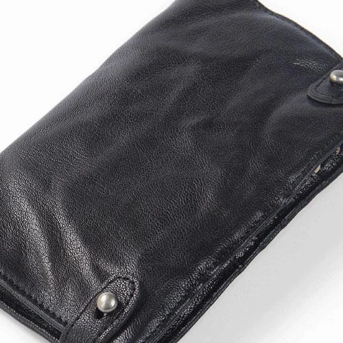 Handmade Leather Mens Cool Long Leather Wallet Bifold Clutch Wallet for Men