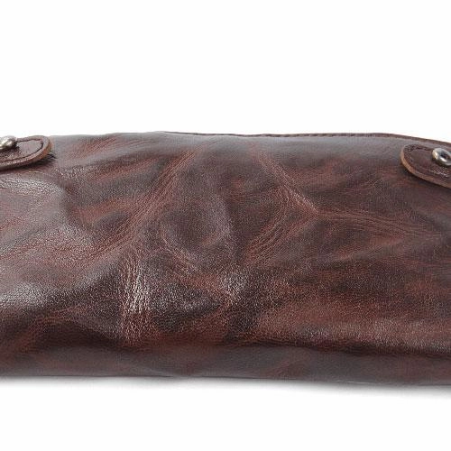 Handmade Leather Mens Cool Long Leather Wallet Bifold Clutch Wallet for Men