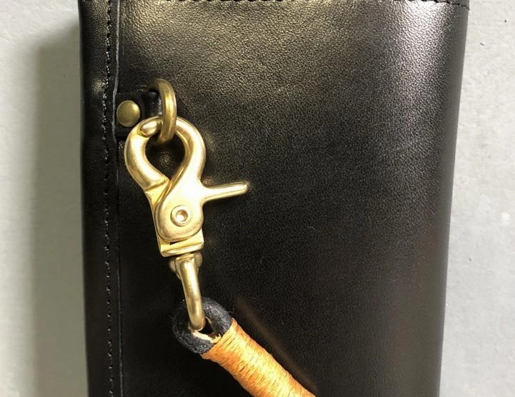 Handmade Leather Mens Cool Long Leather Wallet Biker Wallet Clutch Wallet for Men