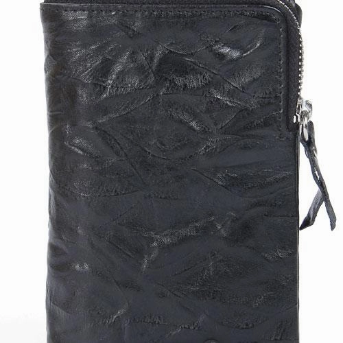 Handmade Leather Mens Cool Long Leather Wallet Trifold Clutch Wallet for Men