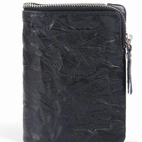 Handmade Leather Mens Cool Long Leather Wallet Zipper Wristlet Clutch Wallet