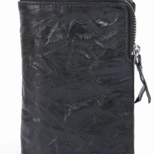 Handmade Leather Mens Cool Long Leather Wallet Zipper Wristlet Clutch Wallet