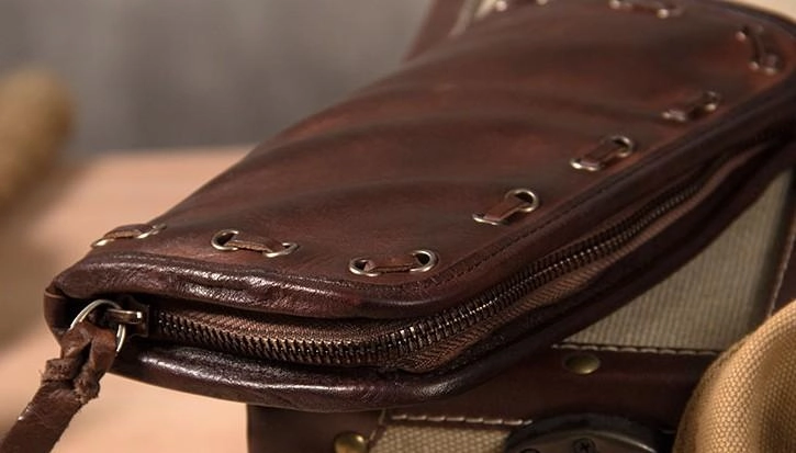 Handmade Leather Mens Long Clutch Wallet Coffee Vintage Zipper Long Wallet for Men