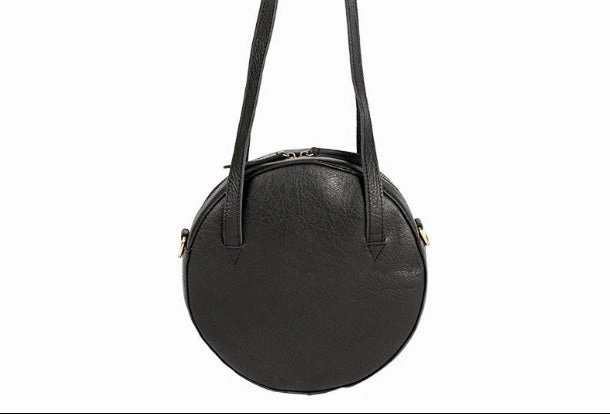 Handmade Leather Purse Bag Circle Bag Crossbody Bag Shoulder Bag Purse For Women