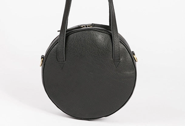 Handmade Leather Purse Bag Circle Bag Crossbody Bag Shoulder Bag Purse For Women
