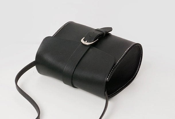 Handmade Leather purse crossbody bag black for women leather shoulder bag