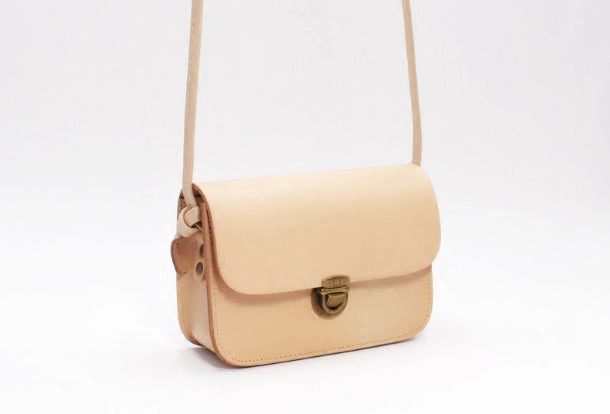 Handmade Leather Round Bag Crossbody Bag Shoulder Bag Purse for Women Leather Bag