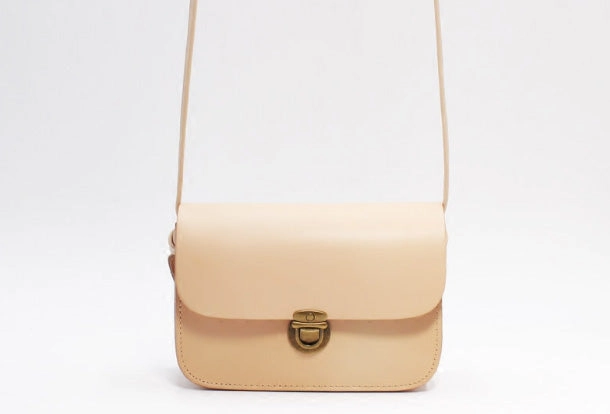 Handmade Leather Round Bag Crossbody Bag Shoulder Bag Purse for Women Leather Bag