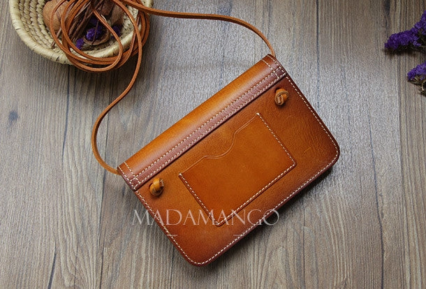 Handmade Leather Small phone Purse shoulder bag leather crossbody bag for women