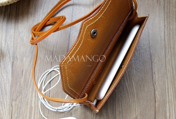 Handmade Leather Small phone Purse shoulder bag leather crossbody bag for women