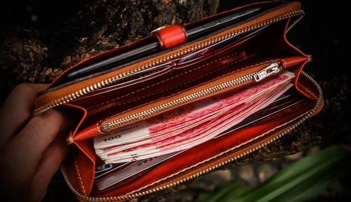 Handmade Leather Tibetan Mens Chain Biker Wallets Cool Leather Wallet Long Clutch Wallets for Men