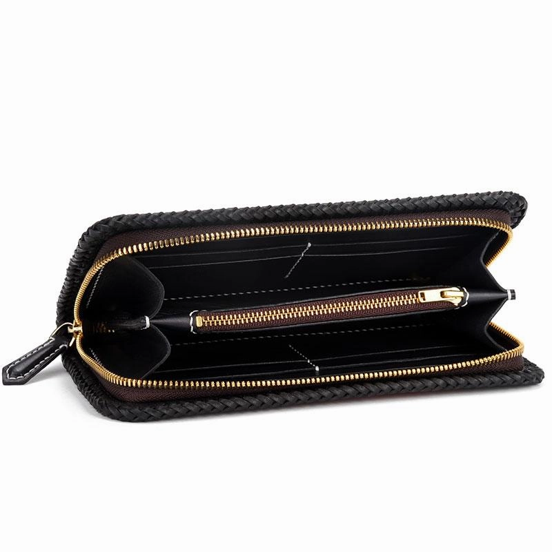 Handmade Leather Tooled Chinese Dragon Tiger Mens Chain Biker Wallet Cool Leather Wallet Long Clutch Wallets for Men