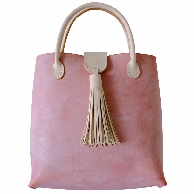 Handmade Leather Womens Handbag Shoulder Bag Crossbody Purse Tassels for Women