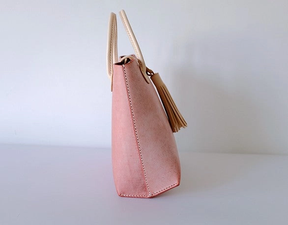 Handmade Leather Womens Handbag Shoulder Bag Crossbody Purse Tassels for Women