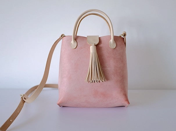 Handmade Leather Womens Handbag Shoulder Bag Crossbody Purse Tassels for Women