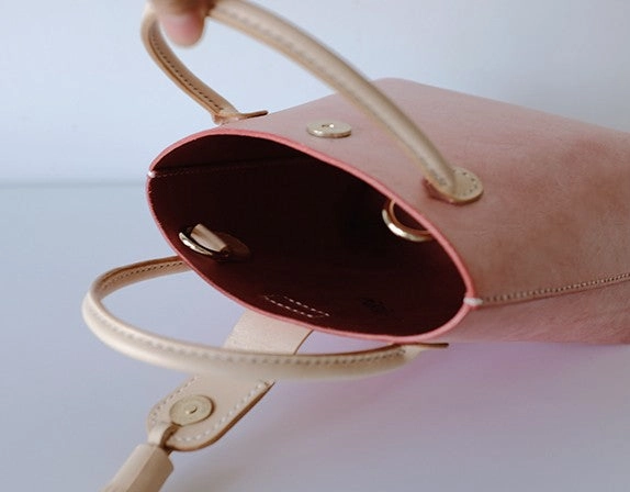 Handmade Leather Womens Handbag Shoulder Bag Crossbody Purse Tassels for Women
