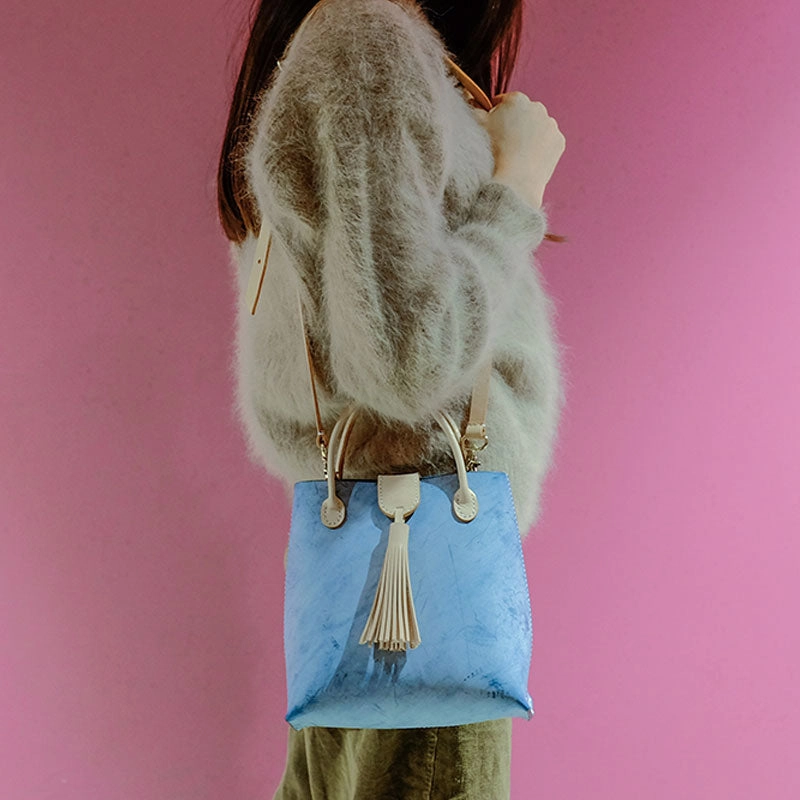 Handmade Leather Womens Handbag Shoulder Bag Crossbody Purse Tassels for Women