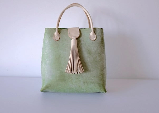 Handmade Leather Womens Handbag Shoulder Bag Crossbody Purse Tassels for Women