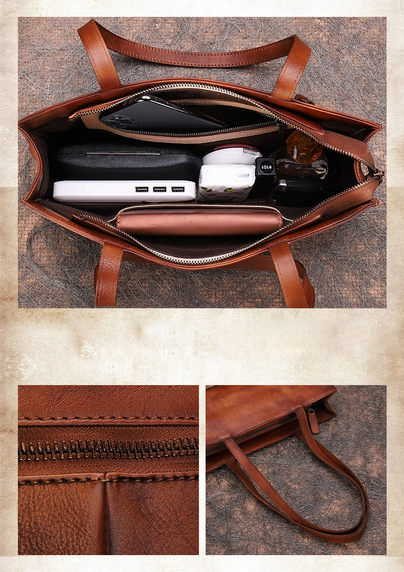 Handmade Leather Womens Vintage Baguette Bag Best Baguette Shoulder Bag Crossbody Purses for Ladies