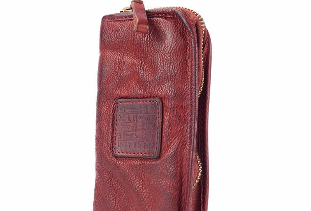 Handmade long wallet leather men phone zip clutch vintage wallet for men