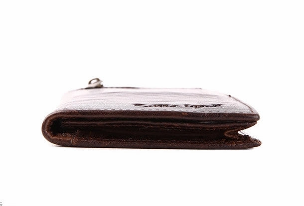 Handmade Vintage Bifold Coffee Men Leather Long wallet clutch purse For Men