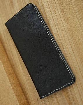Handmade vintage leather clutch bag long wallet multi ID card holders slots for men
