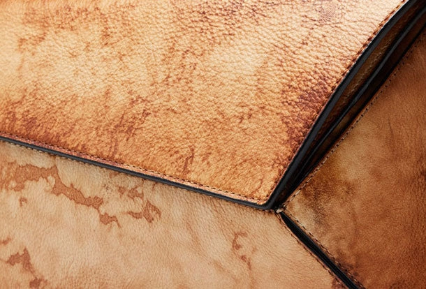 Handmade Vintage Leather Handbag Geometirc Envelope Crossbody Bag Shoulder bag Leather Clutch Wallet For Women