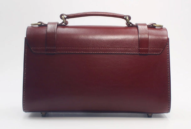Handmade Vintage Leather Messenger Bag Purse Satchel Bag Crossbody Shoulder Bag for Girl Women Lady