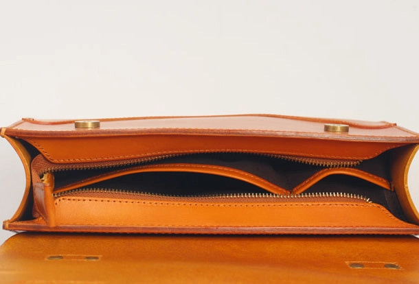 Handmade Vintage Leather Messenger Bag Purse Satchel Bag Crossbody Shoulder Bag for Girl Women Lady
