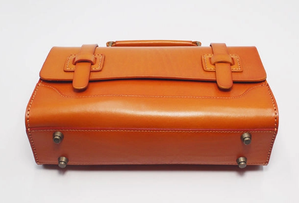 Handmade Vintage Leather Messenger Bag Purse Satchel Bag Crossbody Shoulder Bag for Girl Women Lady