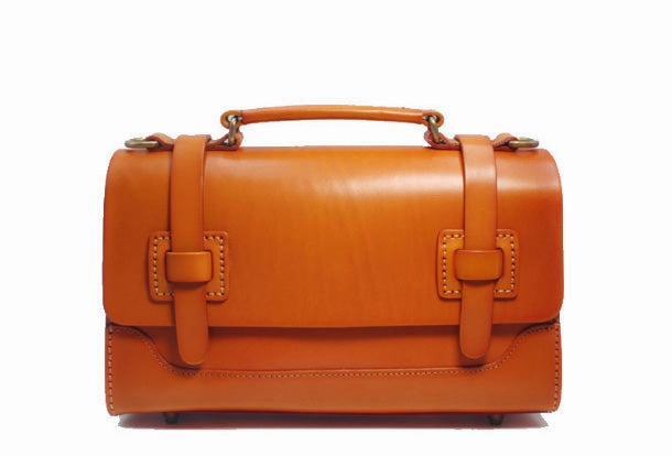 Handmade Vintage Leather Messenger Bag Purse Satchel Bag Crossbody Shoulder Bag for Girl Women Lady